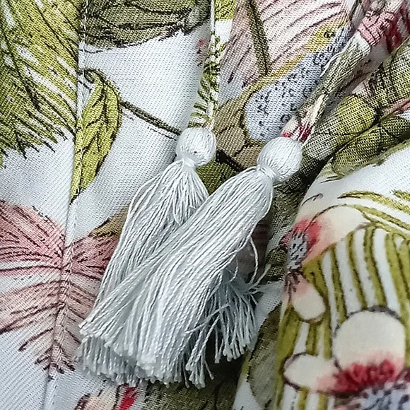 J Jill Shorts Women's Size 4X‎ Tropical Bird Floral Pull-on Drawstring Ti… - Picture 4 of 12